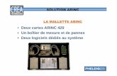 Deux cartes ARINC 429 Un boîtier de mesure et de … · ARINC est connue pour définir les principaux standards de communications à l’intérieur des ... d’interconnexion Boîtiers