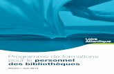Programme de formations pour le personnel des bibliothèquesmoccam-en-ligne.fr/BDLA/portail/cat_formation.pdf · Le lieu et les horaires seront précisés dans la convocation. ...