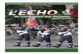 Numéro 59 - Octobre2016 - ANACVGDanacvgd.com/data/documents/ECHO_59.pdf · Défilé des Douaniers le 14 Juillet 2016 sur les Champs Elysées. Sommaire Éditorial ... PAYS-DE-LOIRE