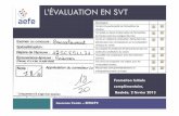 L’évaluation en SVT - réel · L’ÉVALUATION EN SVT Formation Initiale complémentaire, Baabda, 2 février 2013 Laurence Comte – EEMCP2