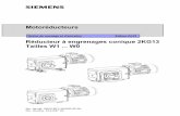 Notice montage engrenages coniques - Siemens AG · de nos produits pour Øviter les accidents et l’endommagement de la machine. ... Il existe deux trains d™engrenages pour le