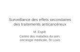 Surveillance des effets secondaires des traitements ...l3bichat2013-2014.weebly.com/uploads/1/3/9/...des...anticancreux1.pdf · • L’incidence des accidents infectieux augmente