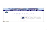 LE FROID SOLAIRE - energie-environnement-upmc.fr · LE FROID SOLAIRE M. Pons CNRS-LIMSI, Rue J. von Neumann, BP133, 91403 Orsay Cedex ... - Climatisation : Tair < 25°C ou normes