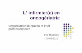 L’ infirmier(e) en oncogériatrie - ecole-rockefeller.com · atteinte de cancer III- Emergence d’un métier : IDE en oncogériatrie IV-Les partenaires de soins de l’IDE en ...