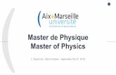 Master de Physique Master of Physics · Méthodes numériques et travaux pratiques / Numericalmethodsand Lab NF=1/2 M + 1/2 TP Physique statistique / Statistical Physics NF=2/5 CC