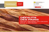 DÉFAUTS DES PAINS - Institut National de la … · N°105 Juin 2016 Supplément aux Nouvelles de la Boulangerie Pâtisserie du 15 juin 2016 Supplément Technique DÉFAUTS DES PAINS