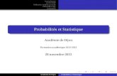 Probabilités et Statistique - Académie de Dijonmathematiques.ac-dijon.fr/_stages/lycee/probabilites_statistique/... · Estimation Probabilités et Statistique Académie de Dijon
