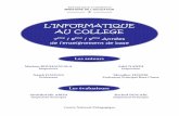 L’INFORMATIQUE AU COLLEGE - ecolenumerique.tnecolenumerique.tn/wp-content/prim/7b/info/pdf/nom.pdf · Le programme d’informatique au collège se présente comme une charnière
