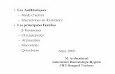 atb action 2009 - medecine.ups-tlse.frmedecine.ups-tlse.fr/pcem2/bacteriologie/atb action 2009.pdf · aminosides ne passent pas la membrane cytoplasmique, par contre l’association