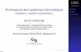 Architecture des systèmes informatiques - Chapitre 6 ...idir.aitsadoune.free.fr/cours/archi/6 - Systeme d_exploitation.pdf · Chapitre 6 : Système d’exploitation Idir AIT SADOUNE