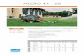 Micro 44-50.pdf · MICRO MICRO irrifrance 44 - 50 Modèle représenté : Micro 44 carter fibre avec traîneau stade en option Equipement standard Version turbine à haut rendement