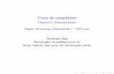 Cours de compilation - Serveur de Pages …perso.ens-lyon.fr/christophe.alias/teaching/compilation... · 2014-12-07 · Cours de compilation Chapitre 9. Ordonnancement Master informatique