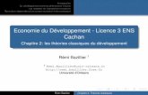 Economie du Développement - Licence 3 ENS Cachan ...remi.bazillier.free.fr/ENS_ecodev_ch2.pdf · Le développement comme phénomène linéaire Les modèles de changement structurel
