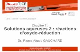 Chapitre 7 : Solutions aqueuses 2 : réactions d’oxydo ...cyan1.grenet.fr/podcastmedia/PACES-2014-2015/UE1... · Chapitre 7. Solutions aqueuses 1 : Réactions d’oxydo-réduction
