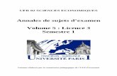 Annales de sujets d’examen Volume 5 : Licence 3 … · UniversitØ Paris 1 PanthØonŒSorbonne MacroØconomie L3 Cours de K. Schubert Partiel de janvier 2011 Question (8 points)