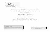 Concours de Recrutement des Professeurs d’Écolearpeme.fr/documents/1CD3B74D5541B7874D38.pdf · Concours de Recrutement des Professeurs d’École Session 2006 Mathématiques ...