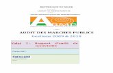 Volet 2 - Système d'information des marchés publics … · Audit des marchés publics des Gestions 2009 &2010 en République du Niger- Volet 2 : Audit de matérialité Page | i