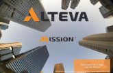 Présentation de la Suite Logicielle Mission - alteva.fr · Présentation de la Suite Logicielle Mission PR-GENERALE-V01.01—10/02/2018—Cyril PENSA—ALTEVA —Version logiciel