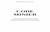 Code minier - investinsenegal.com · republique du senegal code minier loi n° 88-06 du 26 aoÛt 1988 decret n° 89-907 du 5 aoÛt 1989