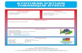 SYNTHESE D'ETUDE THERMIQUE RT2012 - jean … · logiciel de calcul thermique réglementaire évalué et certifié par le Centre Scientifique et Technique du Bâtiment (C.S.T.B.).