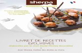 Livret de recettes excLusives - Sherpa | 100% … · 2016-09-21 · que la gastronomie doit être accessible à tout le monde. ... facile 1o Cuire le sucre et l’eau à 118°. ...