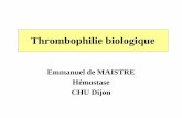Emmanuel de MAISTRE Hémostase CHU Dijon - OVHcluster013.ovh.net/~aihemato/AIH/documents/journeesAIH2015/de... · 2 - TP, TCA, fibrinogène 3 ... • Infection virale (varicelle de