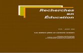 Recherches Éducation - Recherches en Education · 3 Quelles perspectives de recherche et de pratique sur les ateliers de philosophie en contexte scolaire ? Emmanuèle Auriac-Slusarczyk