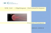 UE 12 - Optique Géométrique - Département de Physique · Soit une lentille L de centre optique O et de foyers F et F’ (F étant le foyer objet et F’ le foyer image), donnant