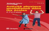Activité physique quotidienne dans les écoles · canadien de la recherche sur la condition physique et le mode de vie, et du sondage sur les comportements de santé des jeunes d’âge