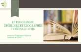 LE PROGRAMME D’HISTOIRE TERMINALE STMGhgc.ac-creteil.fr/IMG/pdf/stmgformationhistgeo.pdf · DECOLONISATION GUERRE FROIDE REGIME POLITIQUE STABLE SOCIETE ET PRATIQUES POLITIQUES