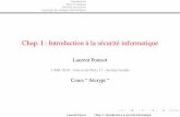 Chap. I : Introduction à la sécurité informatiquepoinsot/save/INFO 3/Cours/Cours 1.pdf · Introduction Types d’attaques Services de sécurité Typologie des attaques informatiques