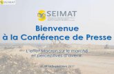 Bienvenue à la Conférence de Presse - seimat.com · Mis en chantier : 402500 +14,5% ... MATERIELS DE TERRASSEMENT Cumul à fin juillet (7mois) 12 mois fin juillet. 4 414 3 903 4