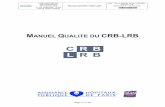 MANUEL QUALITE DU CRB-LRB - ghparis10.aphp.frghparis10.aphp.fr/.../SLL-LRCRB-QUAL-MQ-001_03_Manuel-Qualité-C… · Manuel Qualité CRB-LRB Ref : SLL LRCRB QUAL MQ 001 Version : 03