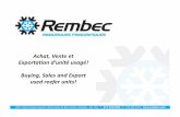 Achat, Vente et Exportation d’unité usagé! Buying, …rembec.com/IMG/pdf/Rembec_Reefer_Units_Parts-12.pdf · Achat, Vente et Exportation d’unité usagé! ... THERMO KING (iRembec