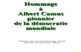 Hommage   Albert Camus, pionnier de la d©mocratie .Hommage   Albert Camus, pionnier de la d©mocratie
