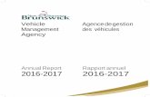 Annual Report Rapport annuel 2016-2017 2016-2017 · Des projets écologiques ont été entrepris aux postes provinciaux de distribution de carburant, ... VEHICLE MANAGEMENT AGENCY
