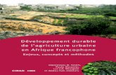 Développement durable en Afrique francophone - … · • La gestion concertée et durable des filières maraîchères urbaines, Michel Moumbélé (juriste, Agricongo, Brazzaville)