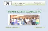 A.M.P.O. Unité - Progrès - Justice - fr.sahel.orgfr.sahel.org/wp-content/uploads/2010/02/Rapport-ANNUEL-TT-2013... · -Techniques d’administration du VPV chez la volaille,-Utilisation