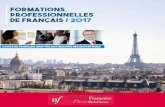 formations professionnelles de français / 2017 · 2h de cours en ligne pour une progression rapide ! A1A2 B1 B2 C1 A1A2 B1 B2 C1 A1A2 B1 B2 C1 12 étudiants par classe en moyenne