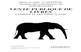 VENTE PUBLIQUE DE LIVRES - …librairiedeselephants.com/pdf/catalogue-2012-1-14.pdf · Huissier de Justice `a Bruxelles ... L’arrˆet au carrefour. Roman centre-africain. Bruxelles,