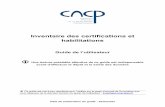 Inventaire des certifications et habilitations - cncp.gouv.fr · Une habilitation ou certification est automatiquement retirée de l’Inventaire si à l’issue