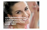 Le contentieux de la responsabilité - cnfpt.fr · 12 et 13 mai 2014 LE CONTENTIEUX DE LA RESPONSABILITE DANS L’EXECUTION D’UN PEDT. LE CONTEXTE ... Accident en cours d’activit