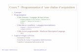 Cours 7 : Programmation d ’une chaîne d’acquisitionhebergement.u-psud.fr/roger.reynaud/Enseigne/DUT_S2_Info_Instrum/... · Cours 7 : Programmation d ’une chaîne d’acquisition
