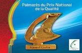 Palmarès du Prix National de la Qualité · Hôpital Al Mansour - Sidi Bernoussi ... communiquer avec les parties intéressées et d’avoir la possibilité de marquer leurs produits