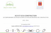 ACV ET ECO-CONSTRUCTION - Novabuild · -charpente, -couverture et ... Changement climatique kg CO 2 ... Prise en compte dans l’étude du critère économique qui a souvent été