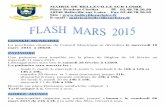 FLASH MARS 2015 - bellevillesurloire.fr · - Installation d ˇune patinoire synthétique par la société GLICE France du 28 février au 11 mars sur la place de l ˇéglise, - Présentation