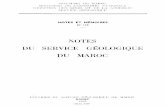 NOTES DU SERVICE GÉOLOGIQUE DU MAROC - … · Géologie du Maroc [Choubcrt, 1952] l’ensemble des connaissances acquises à l’époque, ainsi qu’un historique et une bibliographie