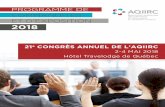 Plan de commandites AQIIRC 2018 · L'Association québécoise des inﬁrmières et intervenants en recherche clinique (AQIIRC) est un organisme à but non lucratif qui a été créé