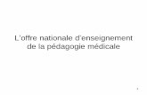 Loffre nationale d enseignement de la pédagogie médicale 2018/Reunion_accu… · Charge de travail importante/ équilibre difficile entre travail et vie privée ... • Pédo-psychiatrie