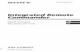 Integrated Remote Commander - sony.it€¦2-672-458-21 (1) Integrated Remote Commander © 2006 Sony Corporation RM-VZ800T